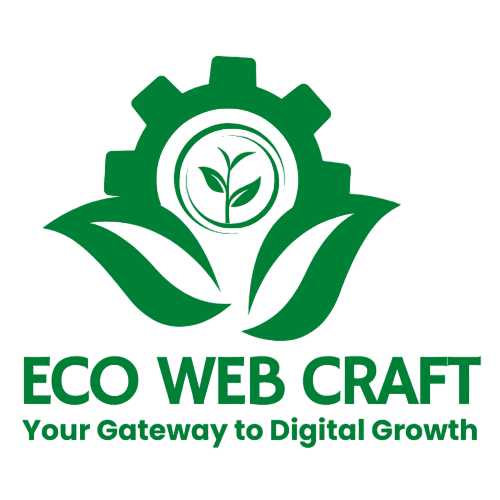 Eco Web Craft Logo with tagline